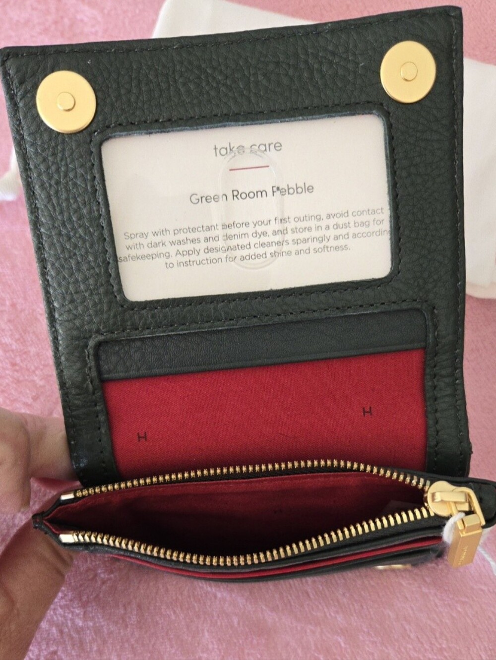 Hammitt Leather Allen Wallet In Green Room NWT - Picture 5 of 9